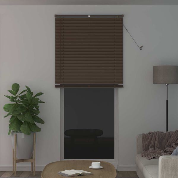 vidaXL Persienner Indstillelig M&oslash;rk Brun med M&oslash;nster 213 x 80 cm PVC