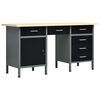 vidaXL arbejdsbord 120x60x85 cm st&aring;l sort