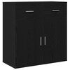 vidaXL Sideboard Sort eg 78 x 38 x 80 cm Konstrueret tr&aelig;
