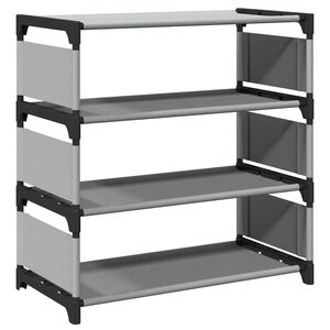 vidaXL skostativ 4-etagers 54x28x55 cm ikke-v&aelig;vet stof gr&aring;