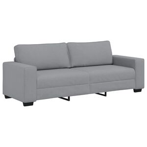 vidaXL 3-personers sofa 220x77x82 cm stof lysegr&aring;