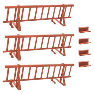 vidaXL Tag snefang R&oslash;d 300 x 29,5 x 34,5 cm St&aring;l