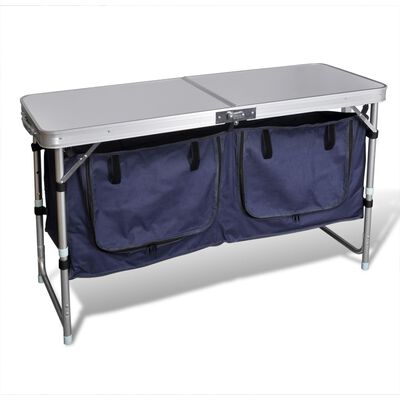 vidaXL sammenklappeligt campingbord med aluminiumstel