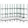 vidaXL plantekasse med espalier 160x120x142,5 cm PP hvid