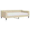 vidaXL daybed med madras 100x200 cm stof cremefarvet