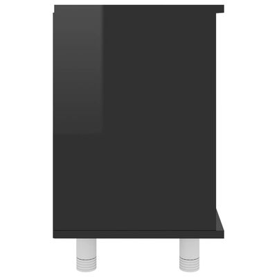 vidaXL badeværelsesskab 60x32x53,5 cm spånplade sort højglans