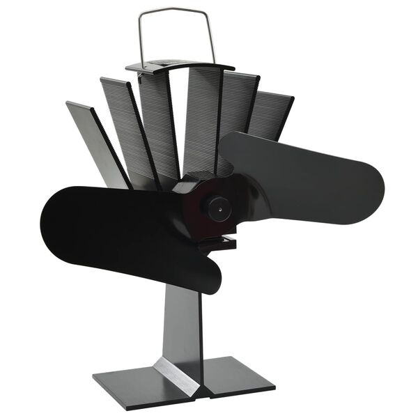 vidaXL varmedrevet ovnventilator 2 blade sort