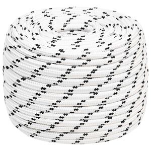 vidaXL Multifunktionelt universaltov 14 mm 25 m Hvid Polyester