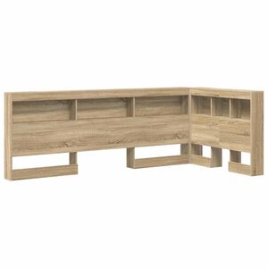 vidaXL Opbevaringshovedgavl med hylde Sonoma eg 90 cm Konstrueret tr&aelig;