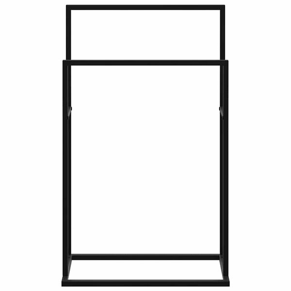 vidaXL fritst&aring;ende h&aring;ndkl&aelig;deholder 48x24x78,5 cm jern sort