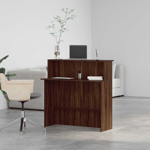 vidaXL receptionsskranke brun egetr&aelig;sfarve 100x50x103,5 cm
