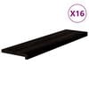vidaXL trappem&aring;tter 16 stk. brunsort 100x25x2 cm massivt egetr&aelig;
