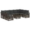 vidaXL Havesofa S&aelig;t 10 stk. Gr&aring; polyrattan
