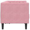 vidaXL 2-personers Chesterfield-sofa med bolsterpuder fl&oslash;jl pink