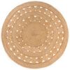 vidaXL t&aelig;ppe flettet design jute 210 cm rund