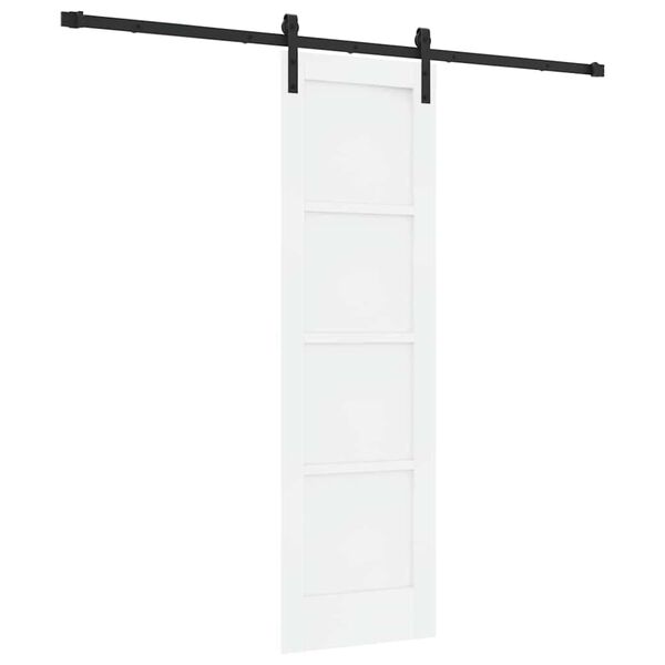 vidaXL Skyded&oslash;r Hvid 61 x 198,5 cm Massiv fyrretr&aelig;