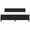 vidaXL Box spring seng med madras Sort 200 x 180 cm Polyester
