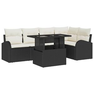 vidaXL Havesofa S&aelig;t 6 stk. 5-Antal s&aelig;der Sort Poly rattan