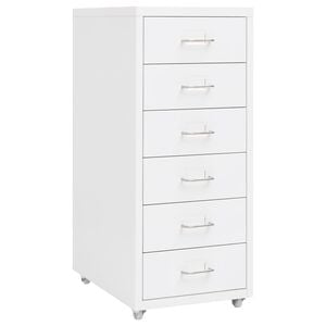 vidaXL mobilt arkivskab 28x41x69 cm metal hvid