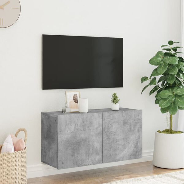 vidaXL v&aelig;gh&aelig;ngt tv-bord 80x30x41 cm betongr&aring;