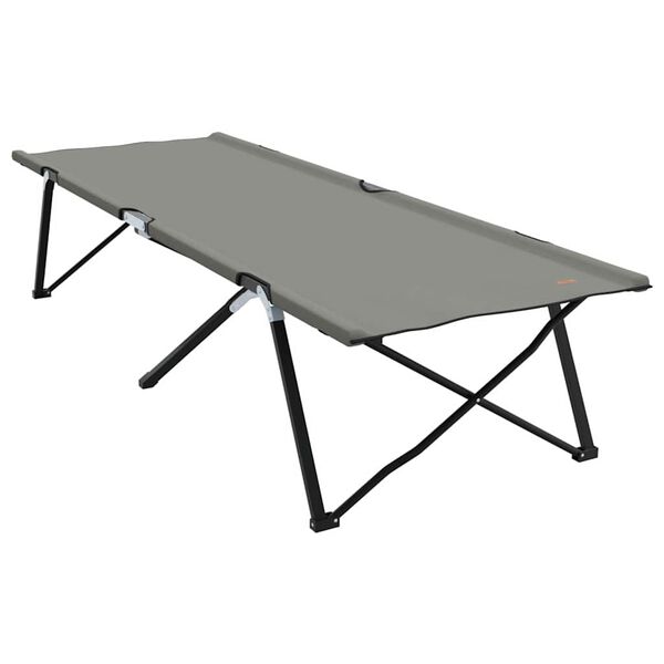 vidaXL Foldende Camping Seng 2 pcs Gr&aring; 206 x 76 x 74 cm Oxford og St&aring;l