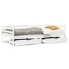 vidaXL daybed med skuffer 90x200 cm massivt fyrretr&aelig; hvid