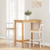 vidaXL barstole 2 stk. massivt gummitræ hvid