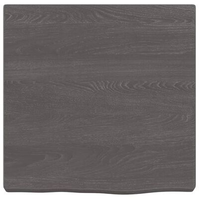 vidaXL bordplade til badeværelse 40x40x(2-4) cm massivt træ mørkebrun