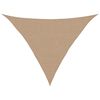 vidaXL solsejl 160 g/m&sup2; 2,5x2,5x3,5 m HDPE gr&aring;brun