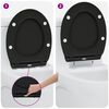 vidaXL Toilet s&aelig;de Sort 45,5 x 37,5 x 3,8 cm Duroplast