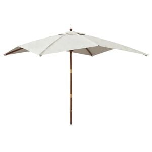 vidaXL haveparasol med tr&aelig;stang 300x300x273 cm sandfarvet