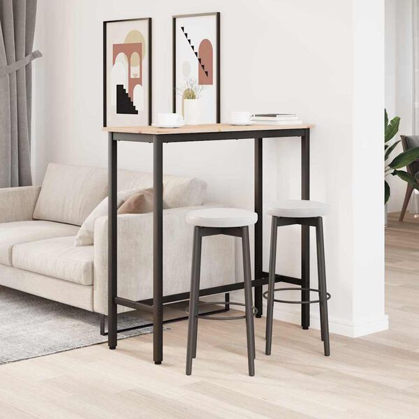 vidaXL bord Naturfarvet 100 x 40 x 101 cm Ingeni&oslash;rtr&aelig; og st&aring;l