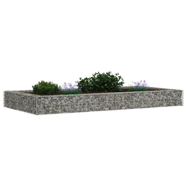 vidaXL gabion-højbed 200x100x20 cm galvaniseret stål