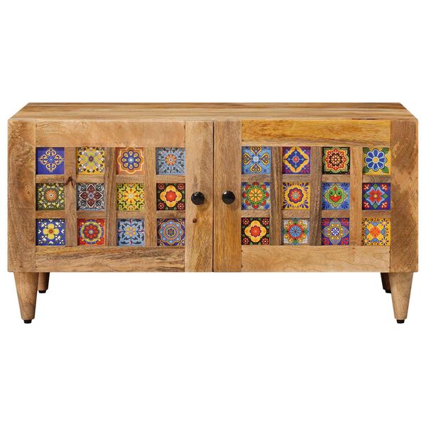 vidaXL Sofabord Naturfarvet 80 x 50 x 40 cm Massivt mangotr&aelig;