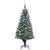 vidaXL kunstigt juletr&aelig; med LED og kugles&aelig;t og fyrrekogler 240 cm