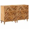 vidaXL Opbevaringsskabe 2 pcs Brun 60 x 33,5 x 75 cm Massivt mangotr&aelig;