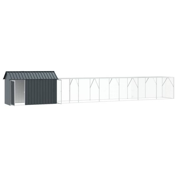 vidaXL Fuglebur Antracit 821,5 x 111 x 142 cm Galvaniseret stål