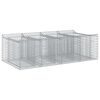 vidaXL Gabion h&oslash;jbed 2 pcs S&oslash;lv