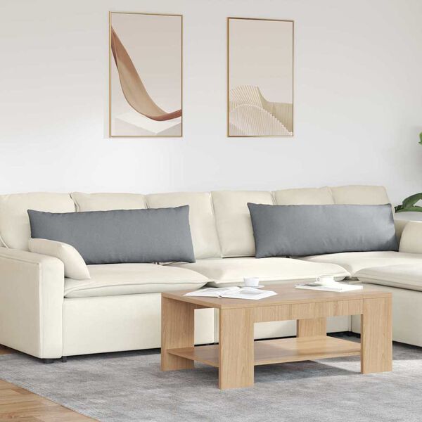 vidaXL Sofapuder 2 pcs Lysegrå 120 x 40 cm Stof