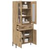 vidaXL Highboard Artisan Egetr&aelig; 69,5 x 34 x 180 cm Konstrueret tr&aelig;