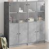 vidaXL bogreol med l&aring;ger 136x37x142 cm konstrueret tr&aelig; betongr&aring;