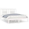 vidaXL sengeramme 150x200 cm King Size massivt fyrretr&aelig; hvid