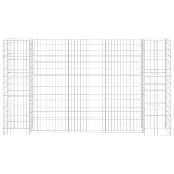 vidaXL H-formet gabion-plantekasse 260x40x150 cm stål