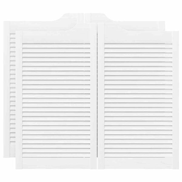 vidaXL svingd&oslash;re 2-par 90x100 cm lameldesign hvid