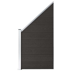 vidaXL hegnspanel 95x(105-180) cm WPC sort