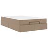 vidaXL Sengeramme med madras Andet 2 stk. Gyldenbrun PVC
