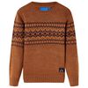 vidaXL Sweater til b&oslash;rn str. 92 strikket cognacfarvet