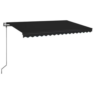 vidaXL markise m. LED + vindsensor 400x350 cm automatisk antracit