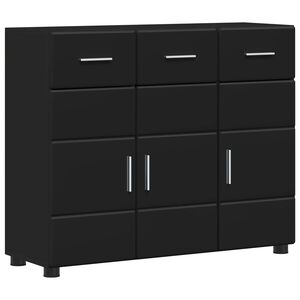 vidaXL Sideboard FLORIN Sort 88,5 x 30,5 x 73 cm Konstrueret tr&aelig;