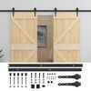 vidaXL Skyded&oslash;r 2 stk. 80 x 210 cm Massivt fyrretr&aelig;